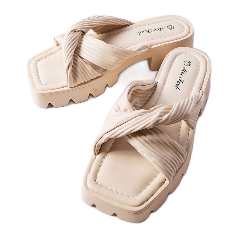 Dubé beige tractor sole slides