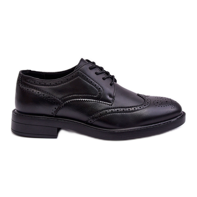 WD1 Men's Elegant Leather Shoes Black Gustavo