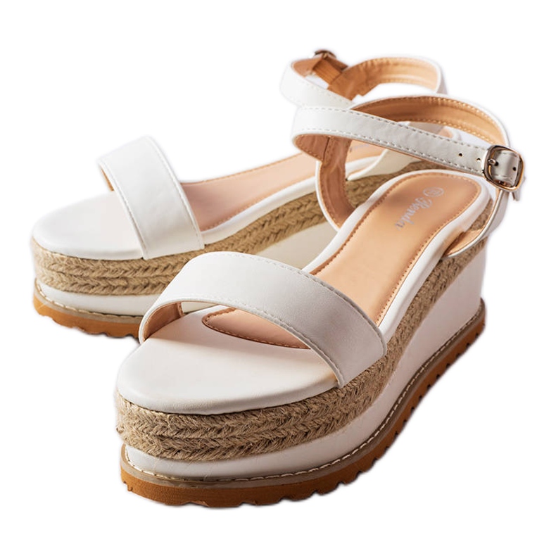 White wedge sandals from Access