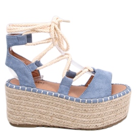 Marge L.BLUE wedge espadrilles
