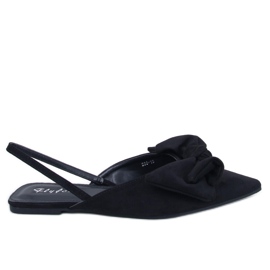Geffen Black bow slippers Geffen Black bow slippers