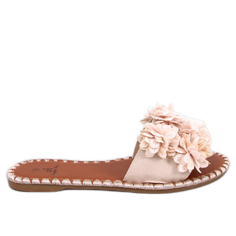 Prima Beige Flower Slippers Prima Beige Flower Slippers