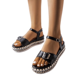 Black platform sandals from Manuel