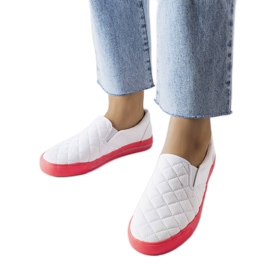 White quilted slip-on sneakers from Balsamo