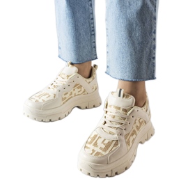Beige chunky sneakers from Brunswick