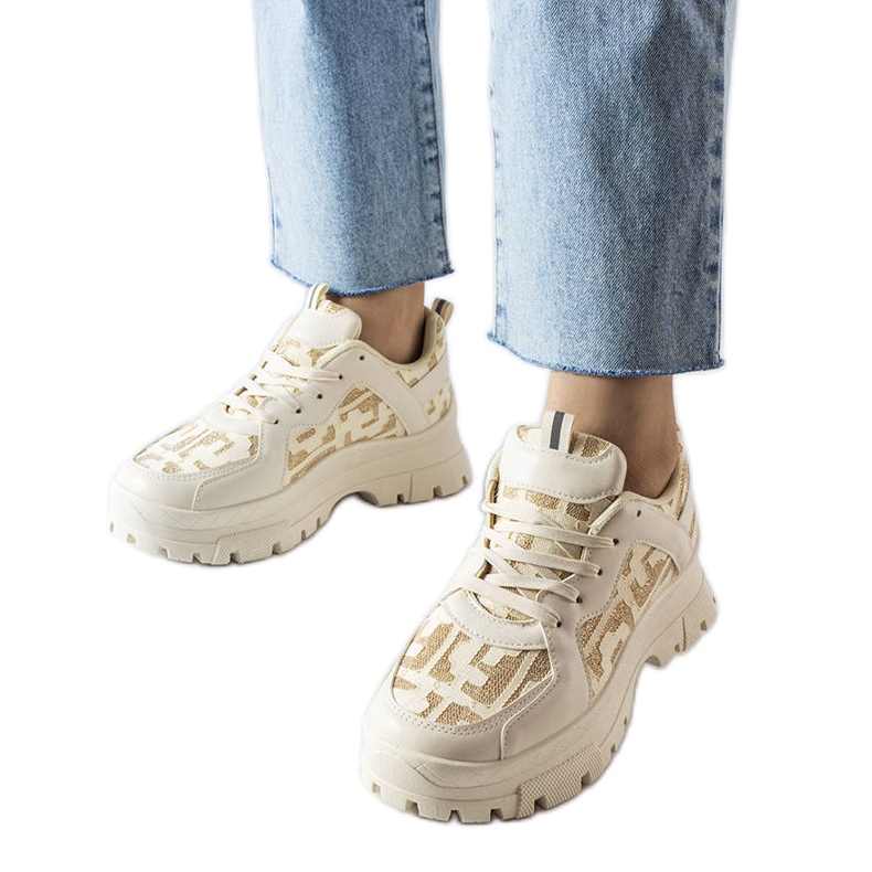 Beige chunky sneakers from Brunswick