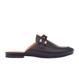 Marco Shoes Slippers with decoration black