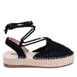 Yaweh Black women's lace espadrilles