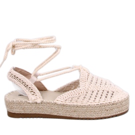 Yaweh Beige women's string espadrilles