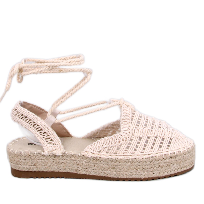 Yaweh Beige women's string espadrilles