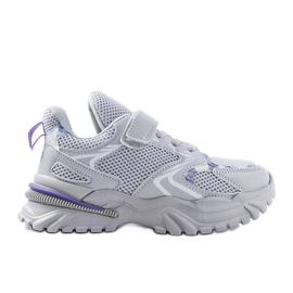 Gray children's sneakers with velcro from Robillard grey Gray children's sneakers with velcro from Robillard grey