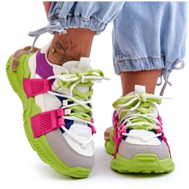 PS1 Women's Fashionable Lace-up Sport Shoes Green-Pink Chillout!