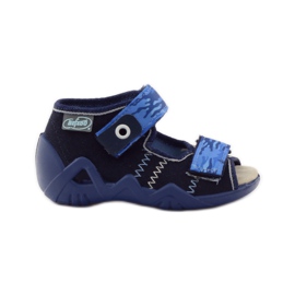 Befado sandals 250p leather insert navy blue blue Befado sandals 250p leather insert navy blue blue