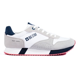 Men's sports shoes white and gray LL174160 Big Star Men's sports shoes white and gray LL174160 Big Star