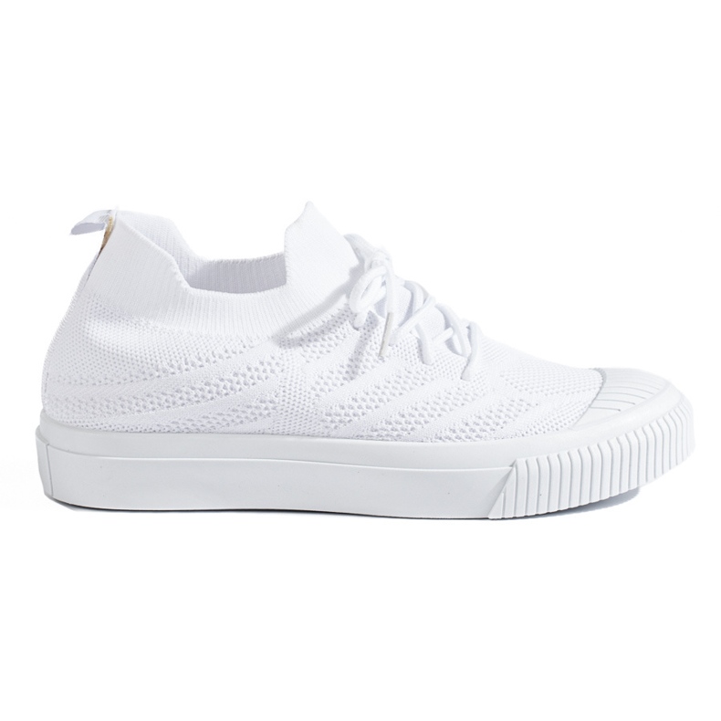 Women's textile sneakers white Shelovet