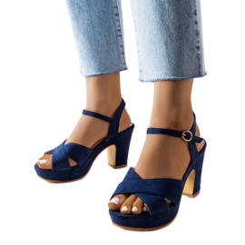 Blue heeled sandals from Nile