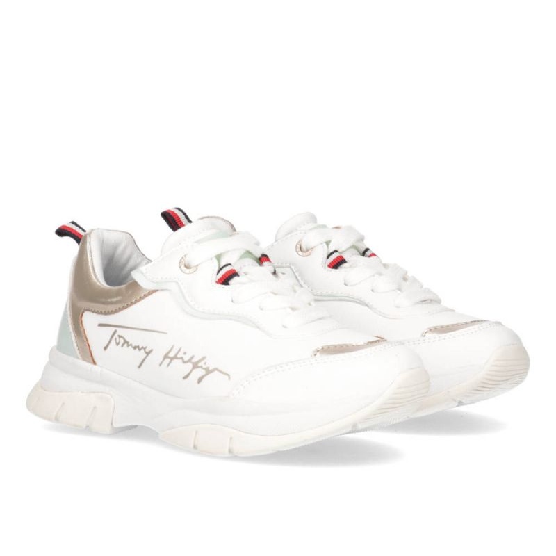 Witte tommy hilfiger sneakers cheap wmn chunky