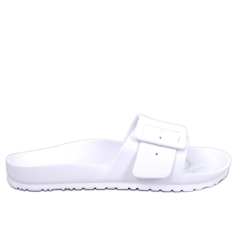 Rubber slides with a Romero White buckle