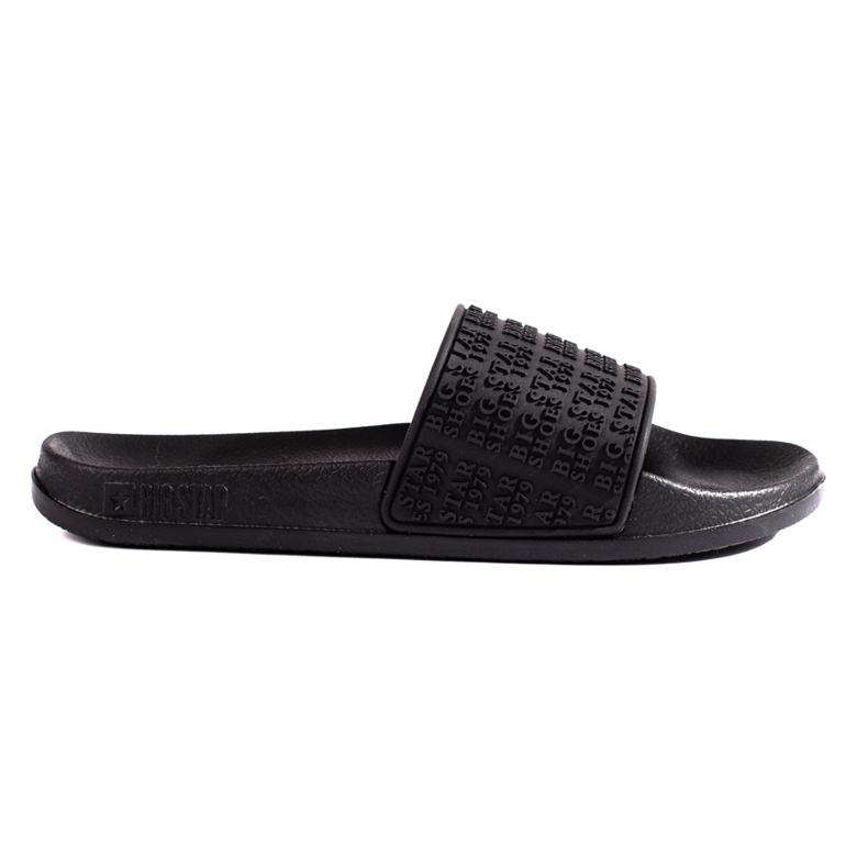 Women's black slippers LL274A147 Big Star