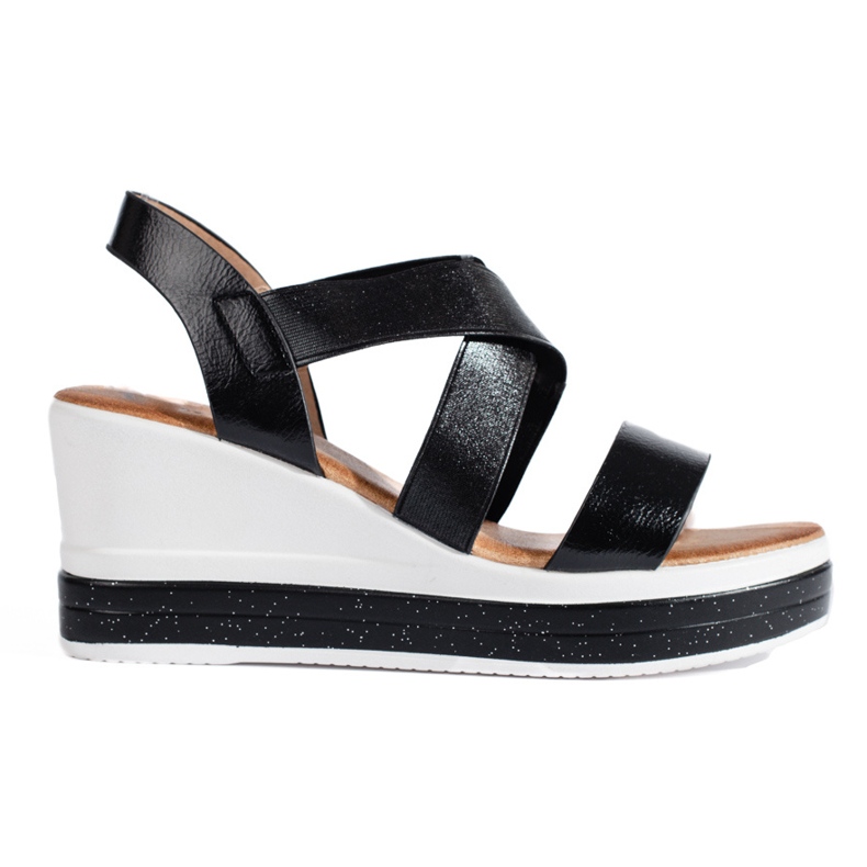 Black Shelovet Wedge Sandals
