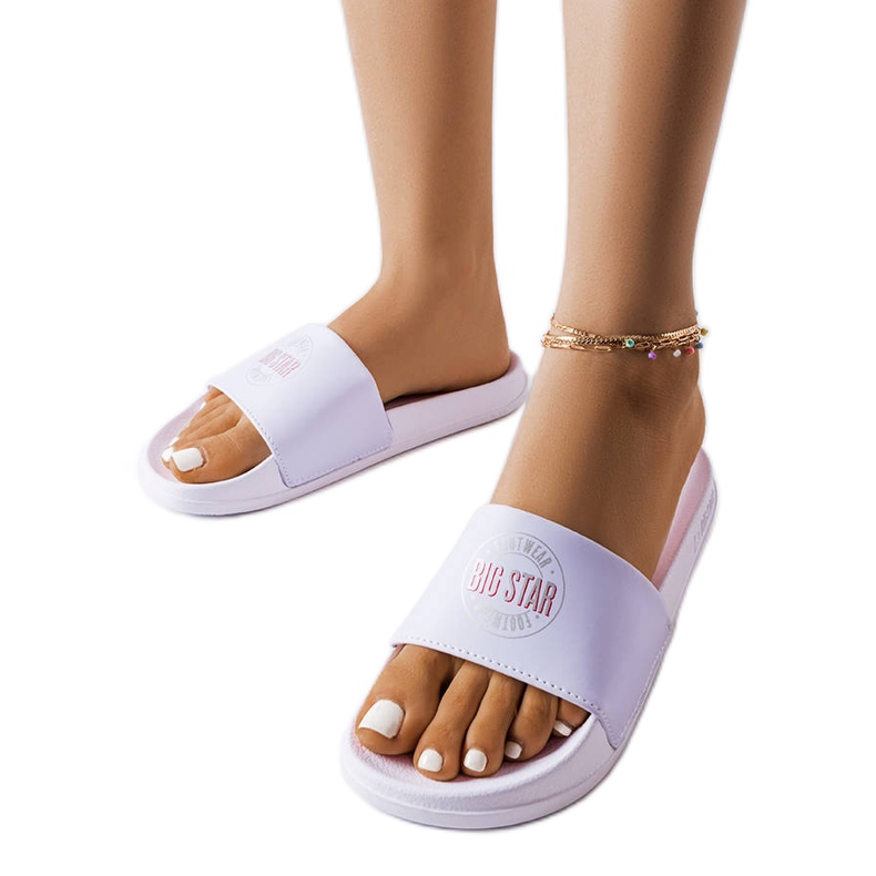 Big Star JJ274A281 white slippers Big Star JJ274A281 white slippers