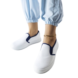 Cagliari white fabric sneakers
