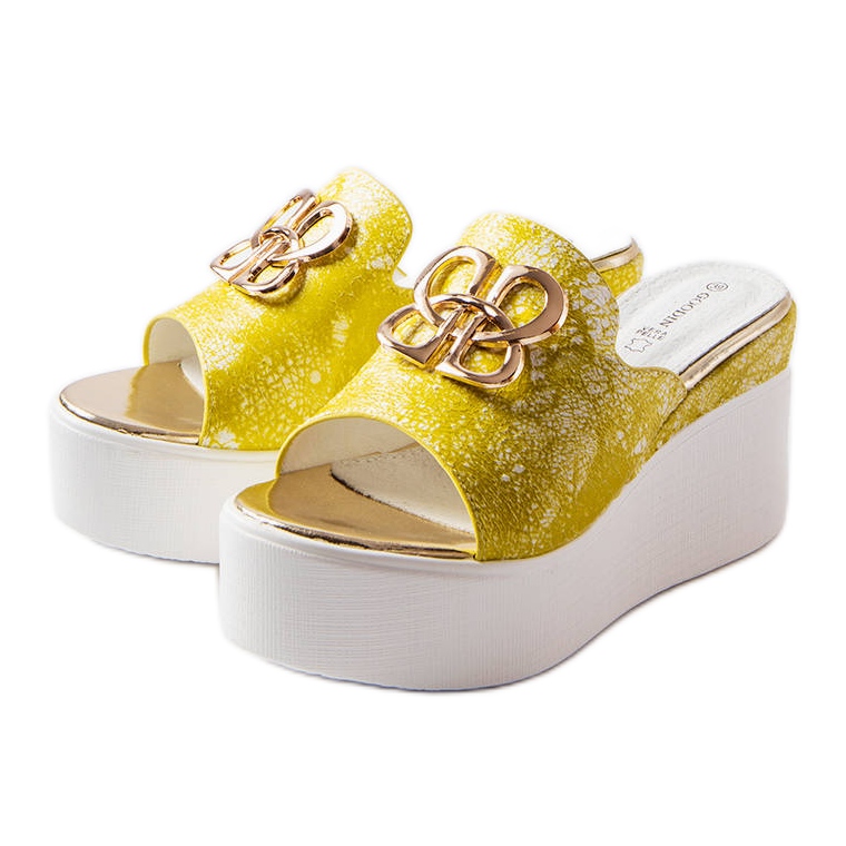 Goodin Yellow Havanna wedge sandals Goodin Yellow Havanna wedge sandals
