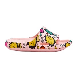 WJ1 Children's Light Foam Slippers Lion Motif Pink Esther