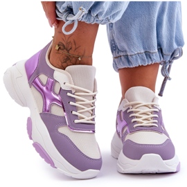 PS1 Women's Purple Cortes Lace-up Sneakers