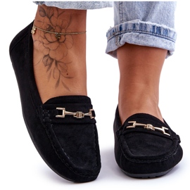 Women's Classic Suede Loafers Black Corinell