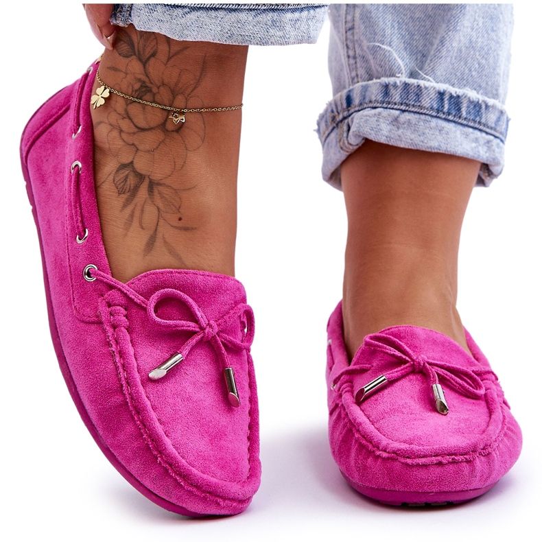 Women's Suede Loafers Pink Si Passione