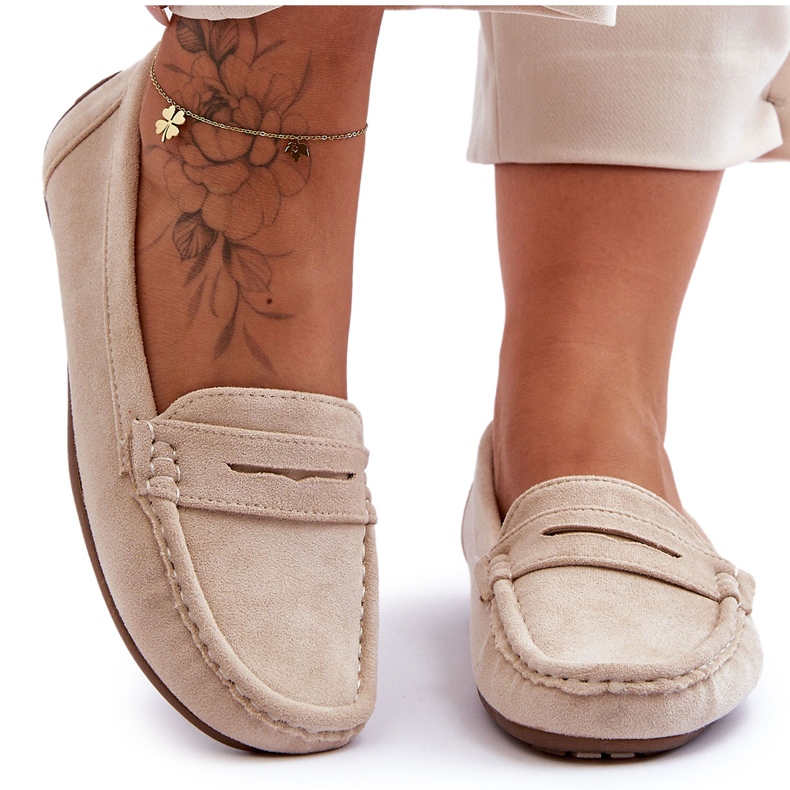 Women's Suede Loafers Beige Lenvie