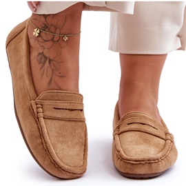 Women's Suede Camel Loafers brown