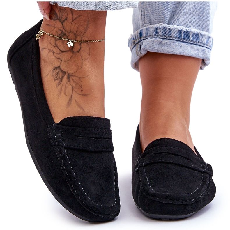 Women's Suede Loafers Black Lenvie Women's Suede Loafers Black Lenvie