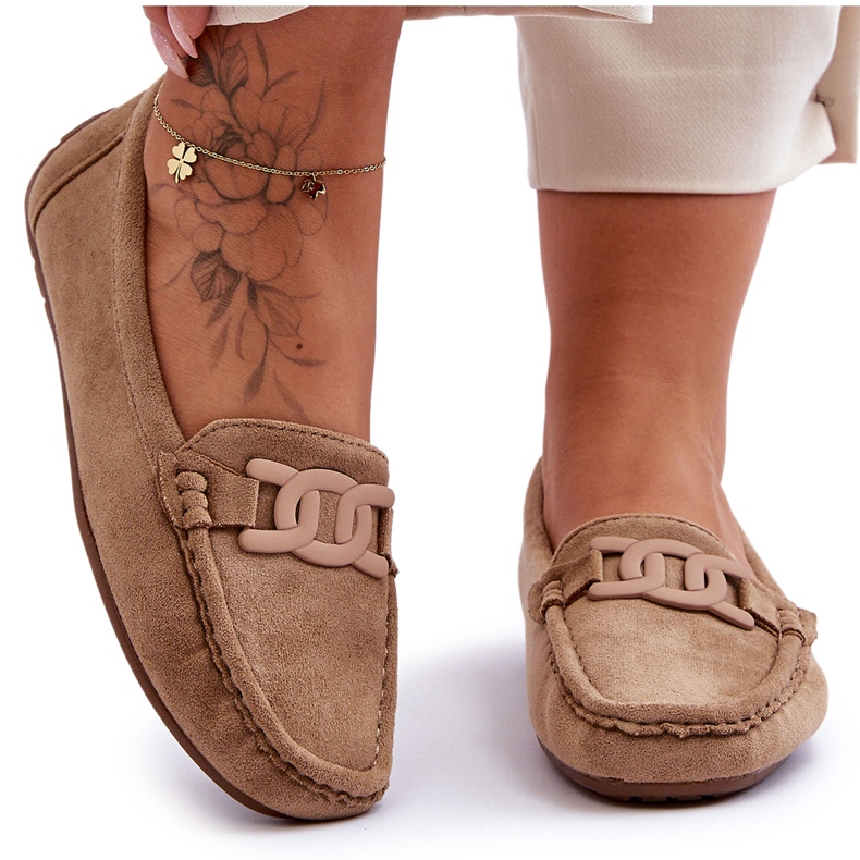 Women's Fashionable Suede Loafers Brown Rabell