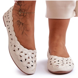 PE1 Openwork Glossy Ballerina Women's Beige Visionary PE1 Openwork Glossy Ballerina Women's Beige Visionary