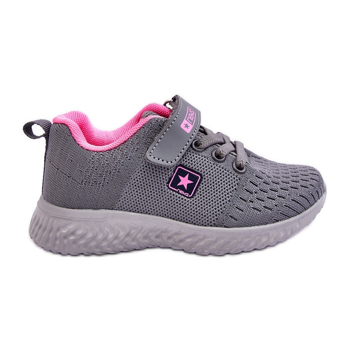 PE1 Children's Sport Shoes With Velcro Gray Brego grey