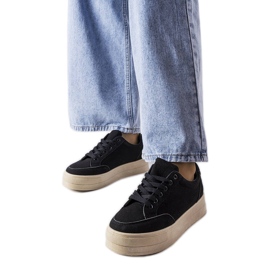 Black sneakers on the Amathymes platform Black sneakers on the Amathymes platform