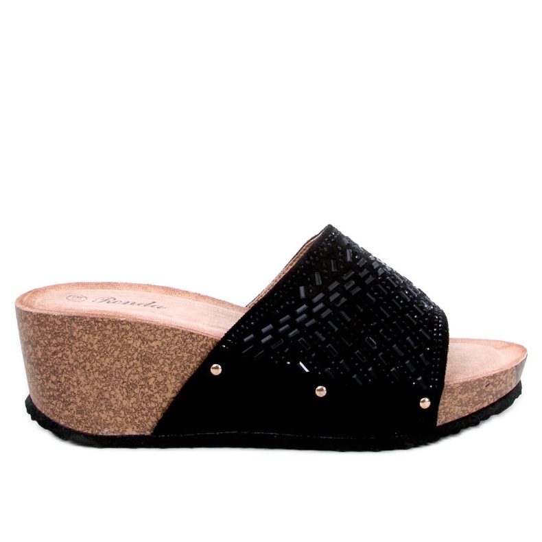 Greco Black wedge sandals