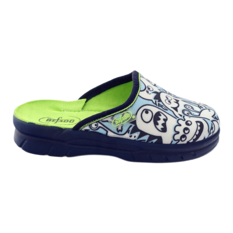 Befado children's shoes coloring slippers white navy blue blue