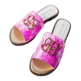 Inna Pink women's slippers with a Lea buckle