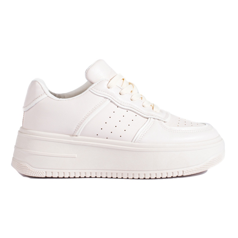 Cream sneakers on a high platform from Shelovet beige