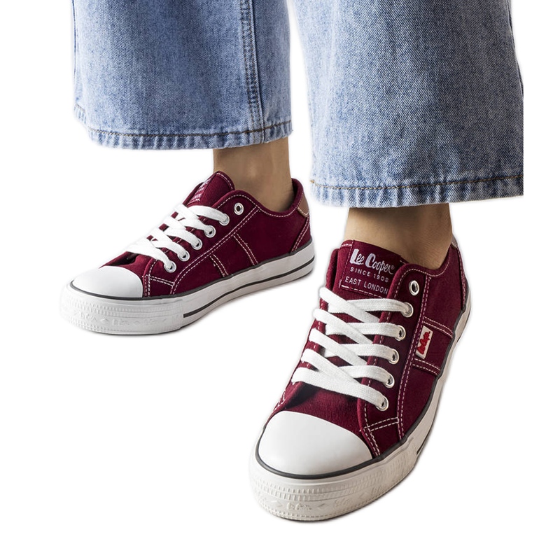 Burgundy Lee Cooper LCW-22-31-0864L sneakers red Burgundy Lee Cooper LCW-22-31-0864L sneakers red