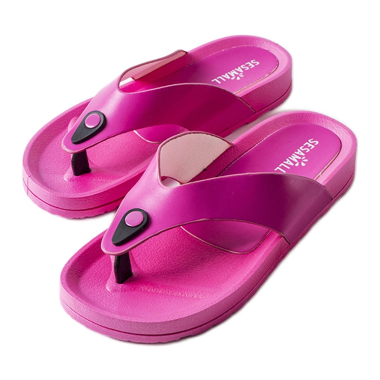 Hot pink flip flops sales