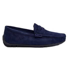 Men's Wesley Navy Suede Loafers blue