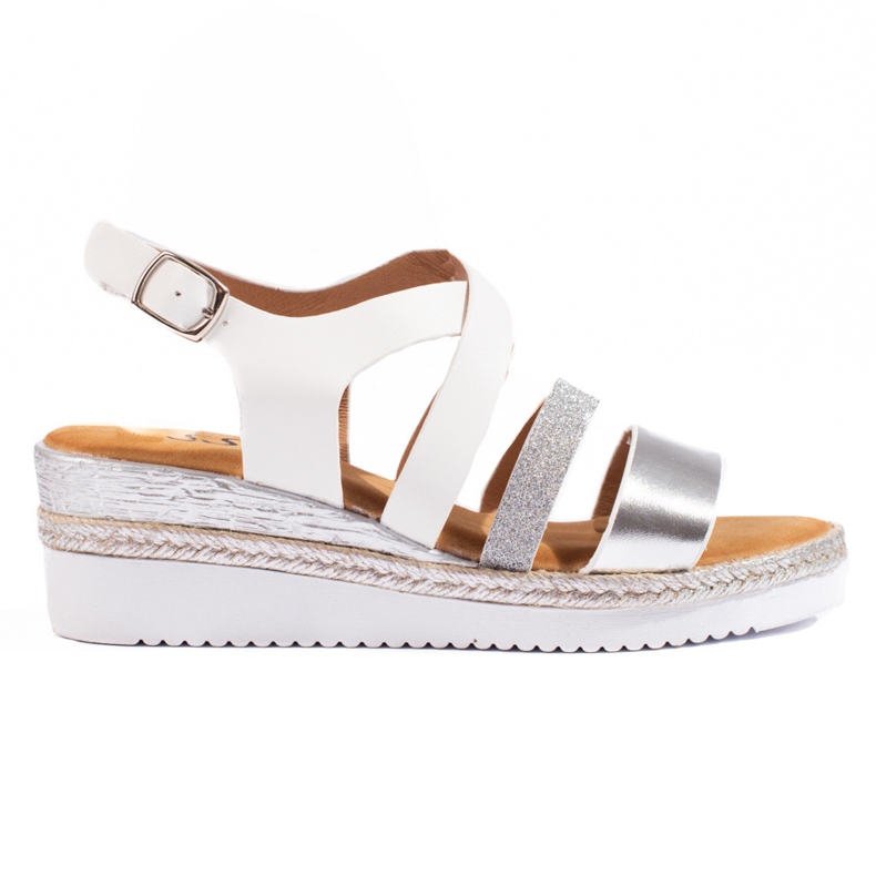 White women's Shelovet wedge sandals