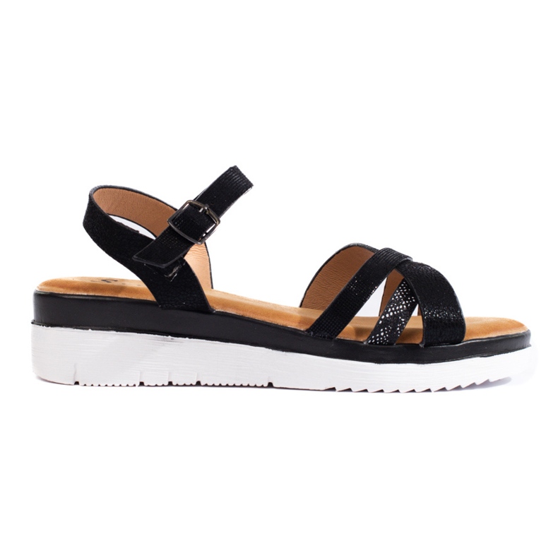 Comfortable Shelovet black wedge sandals Comfortable Shelovet black wedge sandals