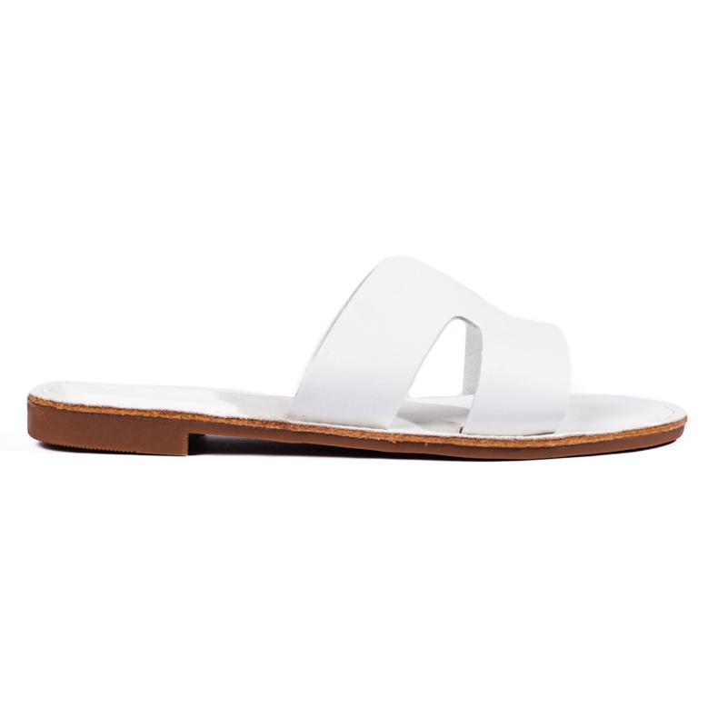 Shelovet classic flat sandals white Shelovet classic flat sandals white