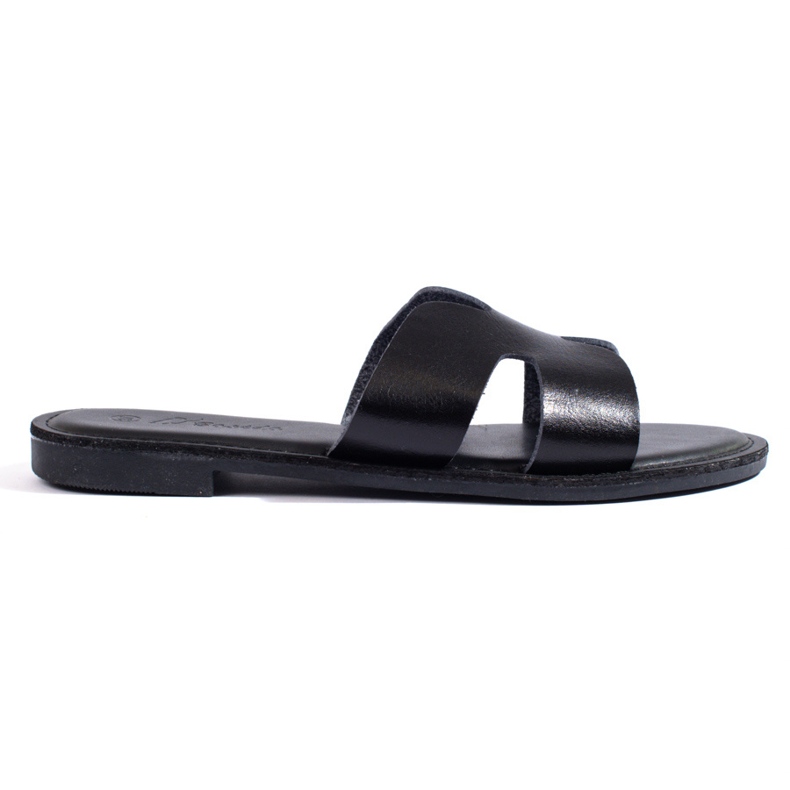 Classic black Shelovet flat sandals Classic black Shelovet flat sandals