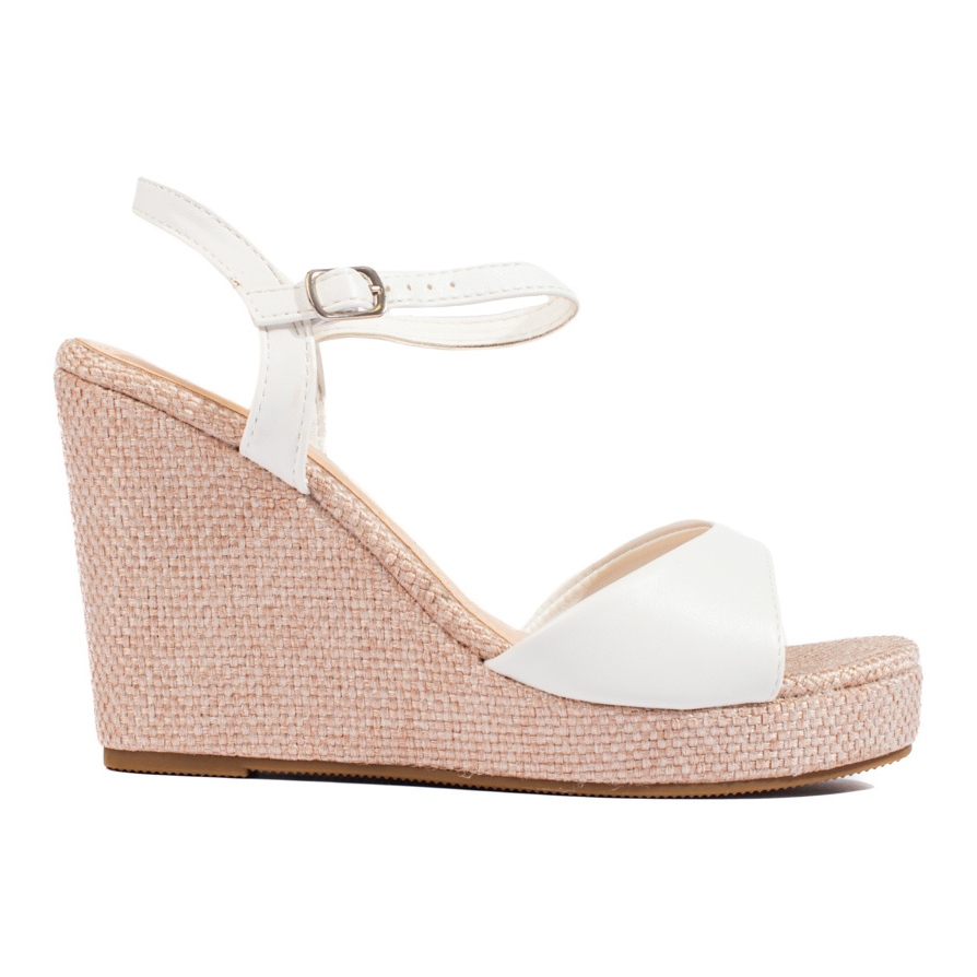 Espadrilles on a high wedge Shelovet white